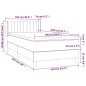 Boxspringbett mit Matratze Dunkelgrau 100x200 cm Stoff