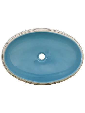 Aufsatzwaschbecken Mehrfarbig Oval 59x40x15 cm KeramikHome-Essentials