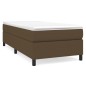 Boxspringbett mit Matratze Dunkelbraun 80x200 cm Stoff