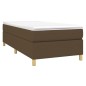 Boxspringbett mit Matratze Dunkelbraun 80x200 cm Stoff