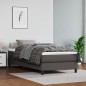 Boxspringbett Grau 100x200 cm Kunstleder