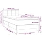 Boxspringbett mit Matratze & LED Schwarz 80x200 cm Samt