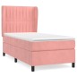 Boxspringbett mit Matratze Rosa 90x200 cm Samt