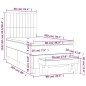 Boxspringbett mit Matratze Rosa 90x200 cm Samt