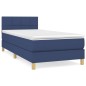 Boxspringbett mit Matratze Blau 80x200 cm Stoff