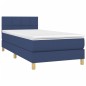 Boxspringbett mit Matratze Blau 80x200 cm Stoff