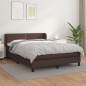 Boxspringbett mit Matratze Braun 140x200 cm Kunstleder