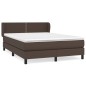 Boxspringbett mit Matratze Braun 140x200 cm Kunstleder