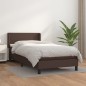 Boxspringbett mit Matratze Braun 100x200 cm Kunstleder