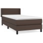 Boxspringbett mit Matratze Braun 100x200 cm Kunstleder