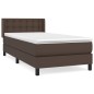 Boxspringbett mit Matratze Braun 90x200 cm Kunstleder