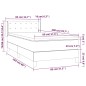 Boxspringbett mit Matratze Hellgrau 80x200 cm Samt