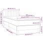 Boxspringbett mit Matratze Schwarz 80x200 cm Samt