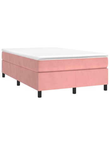 Boxspringbett mit Matratze Rosa 120x200 cm Samt