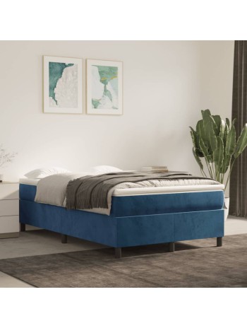 Boxspringbett Dunkelblau 120x200 cm Samt