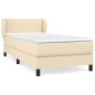 Boxspringbett mit Matratze Creme 80x200 cm Stoff