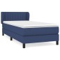 Boxspringbett mit Matratze Blau 90x190 cm Stoff