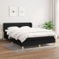 Boxspringbett mit Matratze Schwarz 140x190 cm Stoff