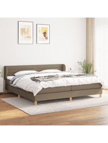 Boxspringbett mit Matratze Taupe 200x200 cm Stoff