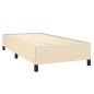 Boxspringbett mit Matratze Creme 90x190 cm Stoff