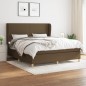 Boxspringbett mit Matratze Dunkelbraun 160x200 cm Stoff