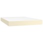 Boxspringbett mit Matratze Creme 140x190 cm Kunstleder