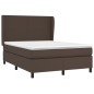 Boxspringbett mit Matratze Braun 140x200 cm Kunstleder