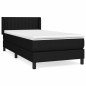 Boxspringbett mit Matratze Schwarz 90x200 cm Stoff