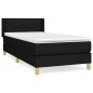 Boxspringbett mit Matratze Schwarz 90x200 cm Stoff