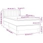 Boxspringbett mit Matratze Dunkelgrau 80x200 cm Stoff