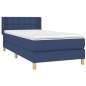 Boxspringbett mit Matratze Blau 80x200 cm Stoff