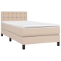 Boxspringbett mit Matratze & LED Cappuccino-Braun 80x200cm