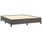 Boxspringbett mit Matratze Dunkelgrau 160x200 cm Samt