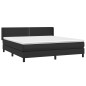 Boxspringbett mit Matratze Schwarz 160x200 cm Kunstleder