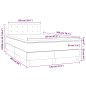 Boxspringbett mit Matratze & LED Dunkelbraun 120x200 cm Stoff