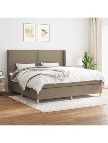 Boxspringbett mit Matratze Taupe 200x200 cm Stoff