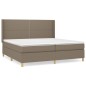 Boxspringbett mit Matratze Taupe 200x200 cm Stoff