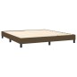 Boxspringbett mit Matratze & LED Dunkelbraun 160x200 cm Stoff