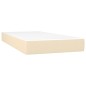 Boxspringbett mit Matratze & LED Creme 200x200 cm Stoff