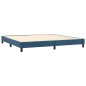 Boxspringbett mit Matratze & LED Dunkelblau 200x200 cm Samt