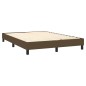 Boxspringbett mit Matratze & LED Dunkelbraun 140x200 cm Stoff