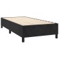 Boxspringbett mit Matratze & LED Schwarz 90x190 cm Samt