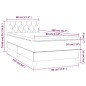 Boxspringbett mit Matratze & LED Hellgrau 80x200 cm Samt