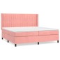 Boxspringbett mit Matratze Rosa 200x200 cm Samt