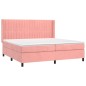 Boxspringbett mit Matratze Rosa 200x200 cm Samt