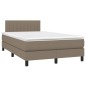 Boxspringbett mit Matratze & LED Taupe 120x200 cm Stoff