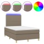 Boxspringbett mit Matratze & LED Taupe 120x200 cm Stoff