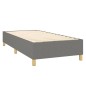 Boxspringbett mit Matratze & LED Dunkelgrau 90x200 cm Stoff