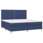 Boxspringbett mit Matratze & LED Blau 200x200 cm Stoff