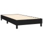 Boxspringbett mit Matratze & LED Schwarz 100x200 cm Stoff